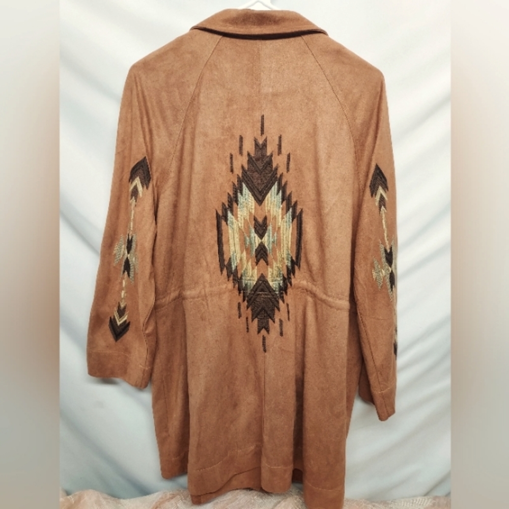 Miss Me embroidered faux suede jacket-size Medium.